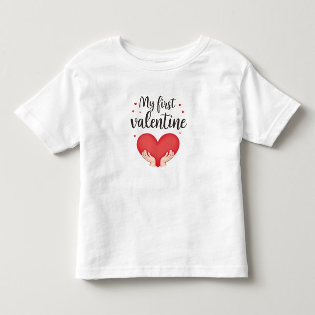  My First Valentine toddler T-Shirt cute heart (Front)