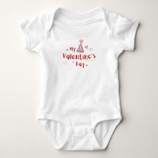 My First Valentine's Day Baby Jumpsuit Bodysuit