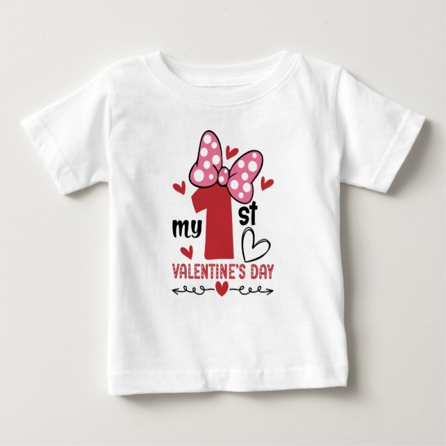 My First Valentine's Day Baby T-Shirt (Front)
