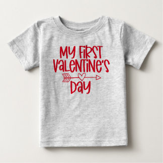 My First Valentine's Day Baby Toddler Tee