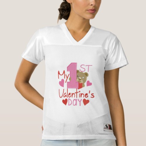 My First Valentines Day Design Womens Football Jersey