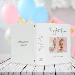 My First Year 2 Photos Baby Keepsake<br><div class="desc">Modern My First Year 2 Photos Baby Keepsake to keep a record of your baby's 1st year milestones.  Simply replace the two sample photos with your own and personalise with your baby's name and birth stats. My First Year is in a stylish set script.</div>