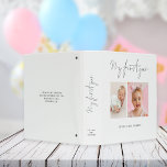 My First Year 2 Photos Baby Keepsake  3 Ring Binder<br><div class="desc">Modern My First Year 2 Photos Baby Keepsake to keep a record of your baby's 1st year milestones.  Simply replace the two sample photos with your own and personalise with your baby's name and birth stats. My First Year is in a stylish set script.</div>
