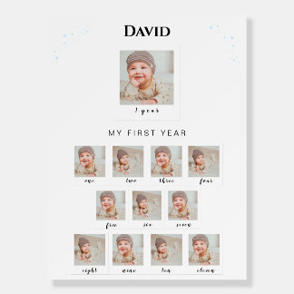 My First Year - Baby Boy  Foam Board