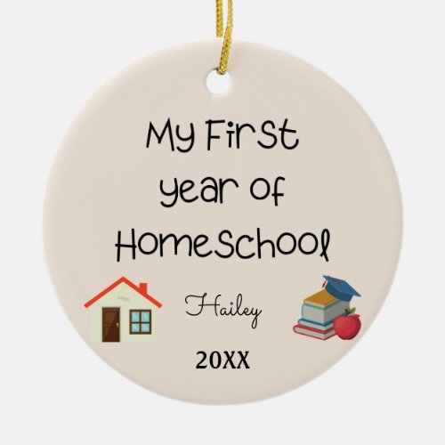 My First Year of Home School Ornament