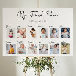 My First Year Photo Collage<br><div class="desc">My First Year Photo Collage - add 12 photos from your baby's first year. This would be a great keepsake gift or perfect for a first birthday party!</div>