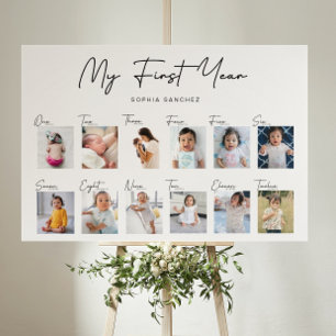 My First Year Photo Collage Print