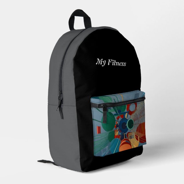 My fitness printed backpack (Back Corner Left)