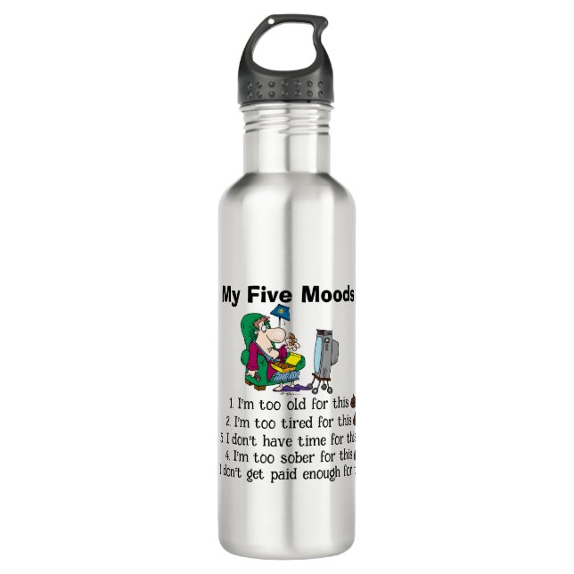 My Five Moods Water Bottle (Front)
