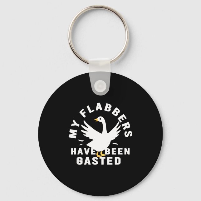 My Flabbers Have Been Gasted Distressed Retro Funn Keychain (Front)