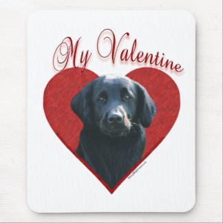 My Flat-Coated Retriever Valentine Mouse Pad