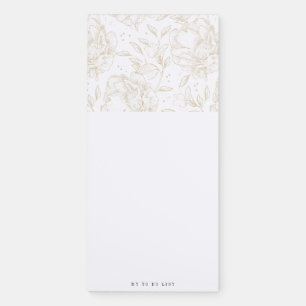my floral to do list magnetic notepad