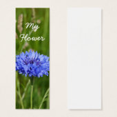My Flower Beautiful Blue Cornflower bookmark pack (Front & Back)