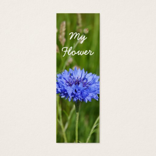 Customizable My Flower Beautiful Blue Cornflower bookmark pack Business Card Templates