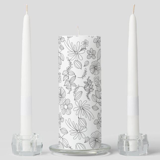 My Flower Design 3 Unity Candle Set (Front)