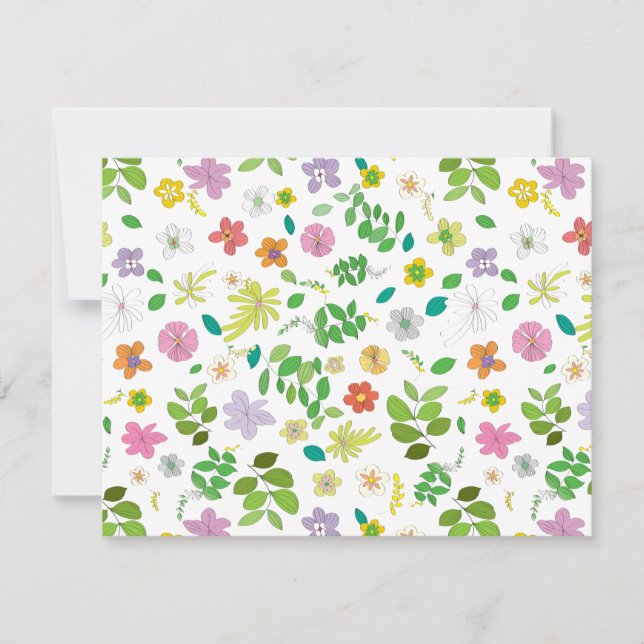 My Flower Design 6 Note Card (Front)