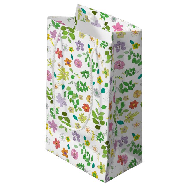 My Flower Design 6 Small Gift Bag (Front Angled)