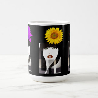 My Flower Hat – Contemporary Sunflower Girl Coffee Mug
