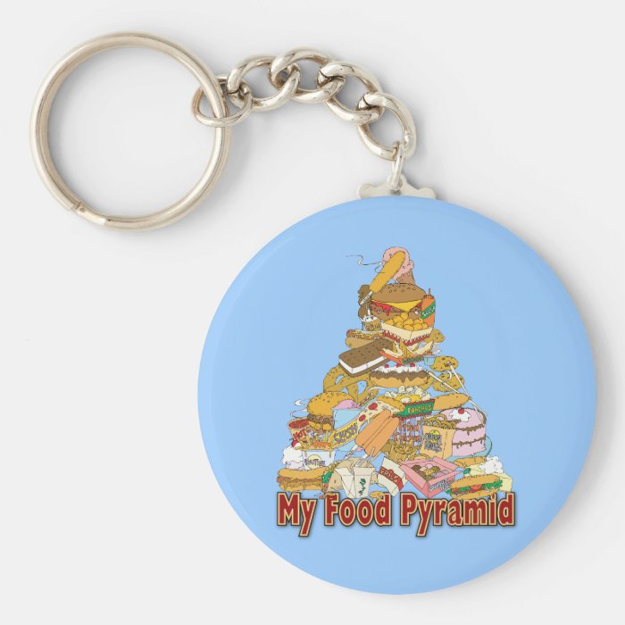 My Food Pyramid ~ Junk Food Snacks Key Chain