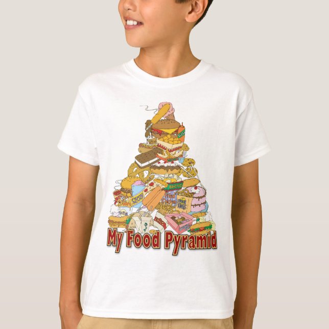 My Food Pyramid ~ Junk Food Snacks T-Shirt (Front)