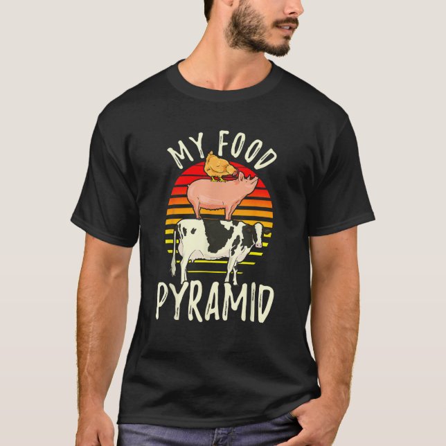 My Food Pyramid Meat Eater Carnivore Diet Food Nut T-Shirt (Front)