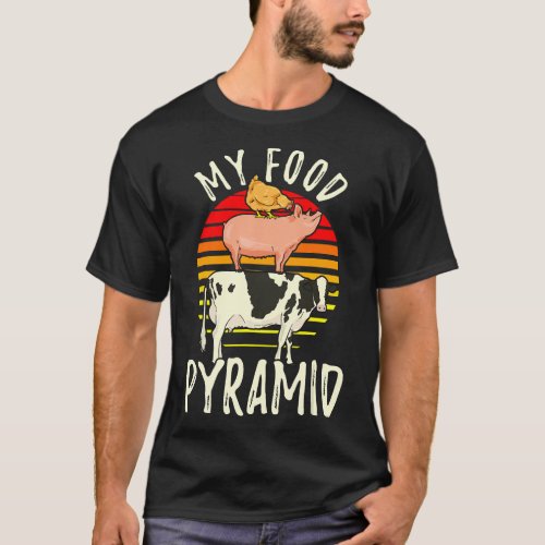 My Food Pyramid Meat Eater Carnivore Diet Food Nut T_Shirt