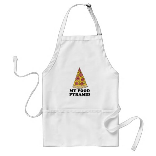 My Food Pyramid Pizza Cartoon Apron