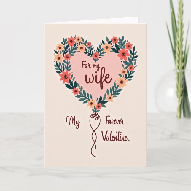 My Forever Valentine Wife Card (Front)