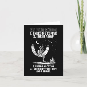My Four Moods Halloween Costume Skeleton Drinking Card