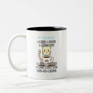 My four moods Two-Tone coffee mug