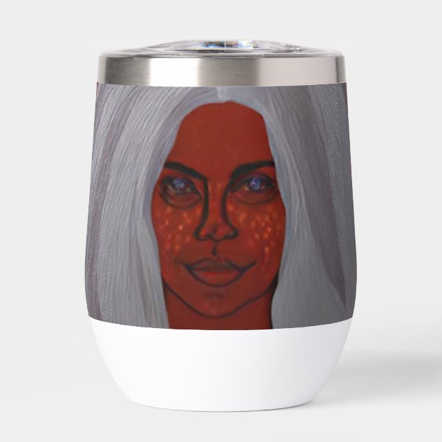 My Freckles Are My Positivity Symbol Thermal Wine Tumbler (Front)