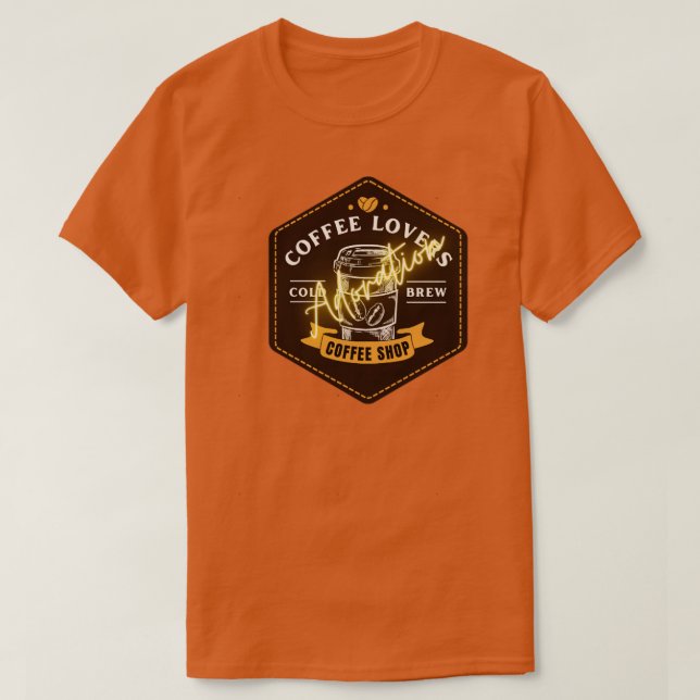 My freedom is to drink my cup of coffee whenever I T-Shirt (Design Front)