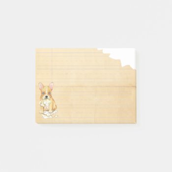 My French Bulldog Ate My Homework Post-it Notes by DogsInk at Zazzle