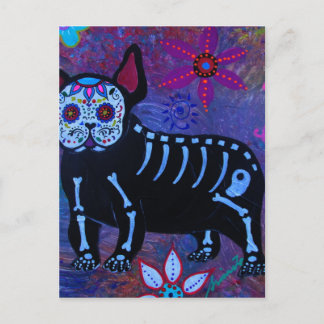 My French Bulldog Dia de los Muertos Postcard
