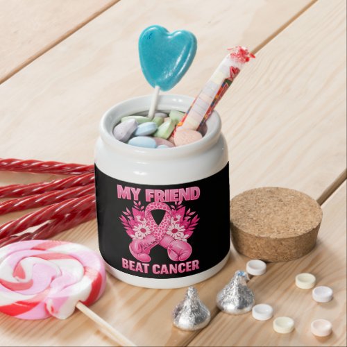 My Friend Beat Cancer Candy Jar