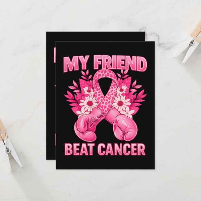 My Friend Beat Cancer Invitation (Front/Back In Situ)