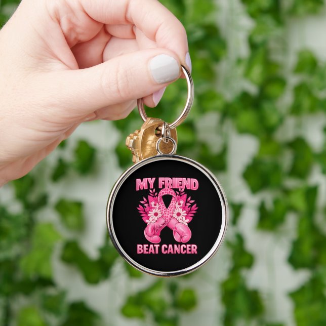 My Friend Beat Cancer Keychain (Hand)