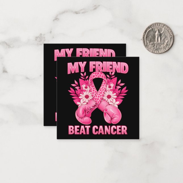 My Friend Beat Cancer Note Card (Front/Back In Situ)