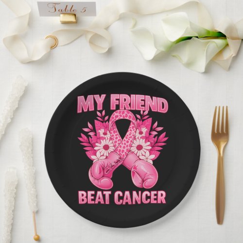 My Friend Beat Cancer Paper Plates
