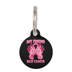 My Friend Beat Cancer Pet ID Tag