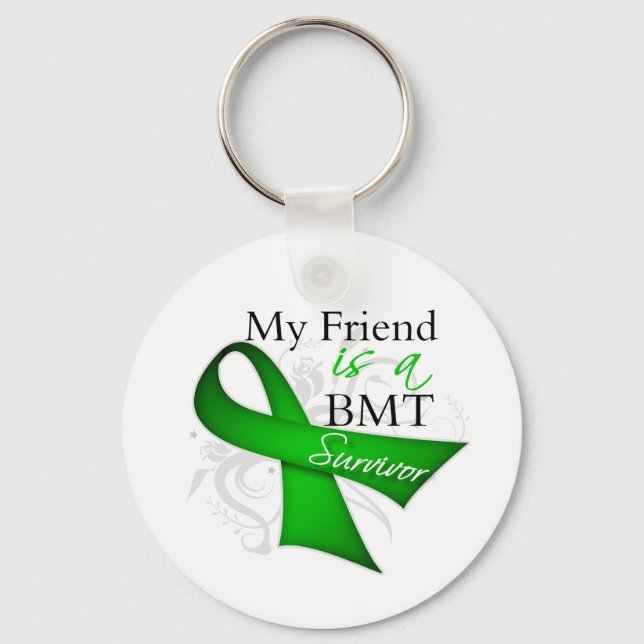 My Friend is Bone Marrow Transplant Survivor Keychain (Front)