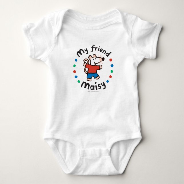 My Friend Maisy Colorful Circle Design Baby Bodysuit (Front)