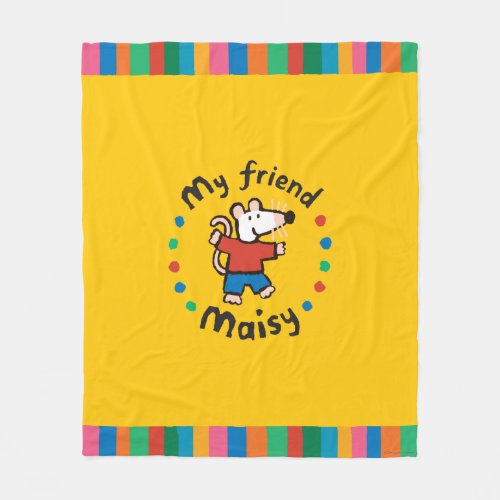 My Friend Maisy Colorful Circle Design Fleece Blanket