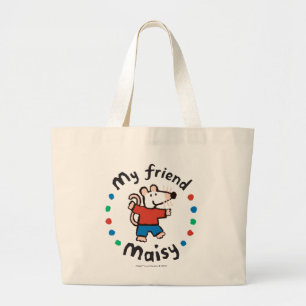 My Friend Maisy Colorful Circle Design Large Tote Bag