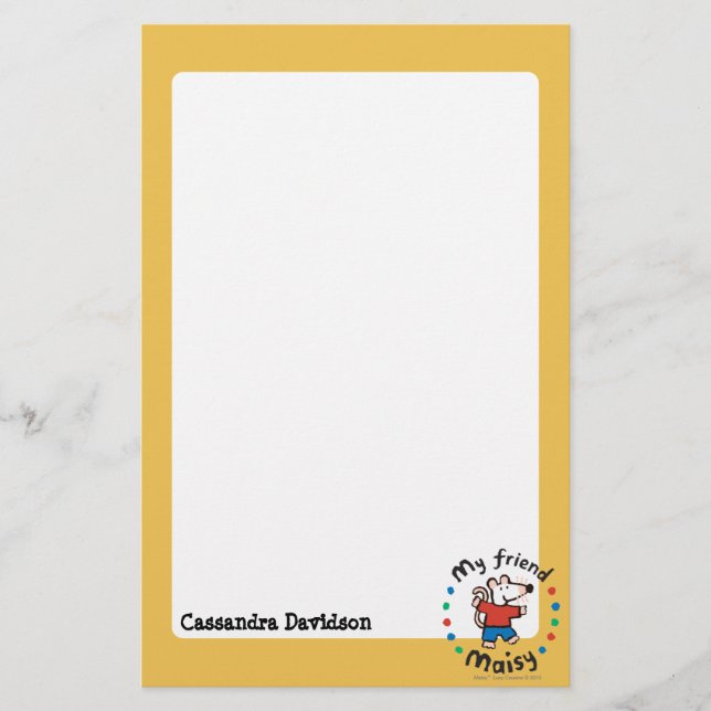 My Friend Maisy Colorful Circle Design Stationery (Front)