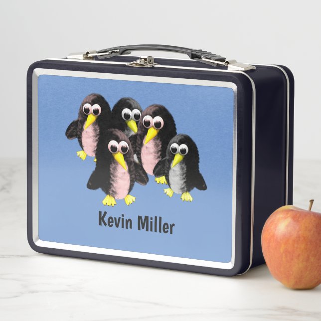 My friend the penguin ,Personalized  for kids   Metal Lunch Box (In Situ)