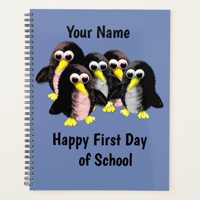 My friend the penguin ,Personalized  for kids Planner (Front)