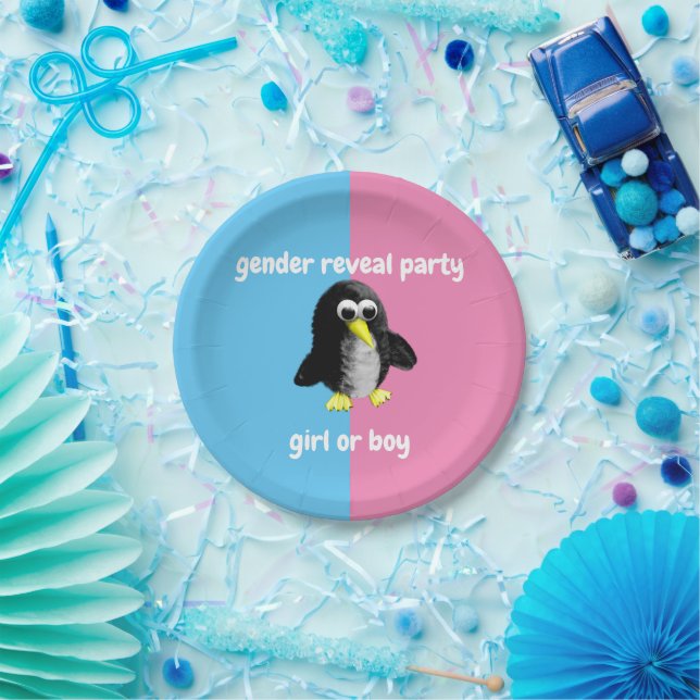 My friend the penguin ,Personalized  Paper Plates (Party)