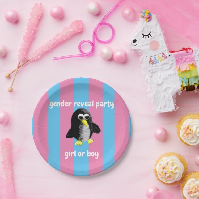 My friend the penguin ,Personalized  Paper Plates (Party)
