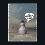 My Friends Are Flakes Postcard<br><div class="desc">A cute snowman says "My Friends Are Flakes"</div>